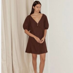 NWT DEIJI STUDIOS TIE SEAMED SHORT DRESS